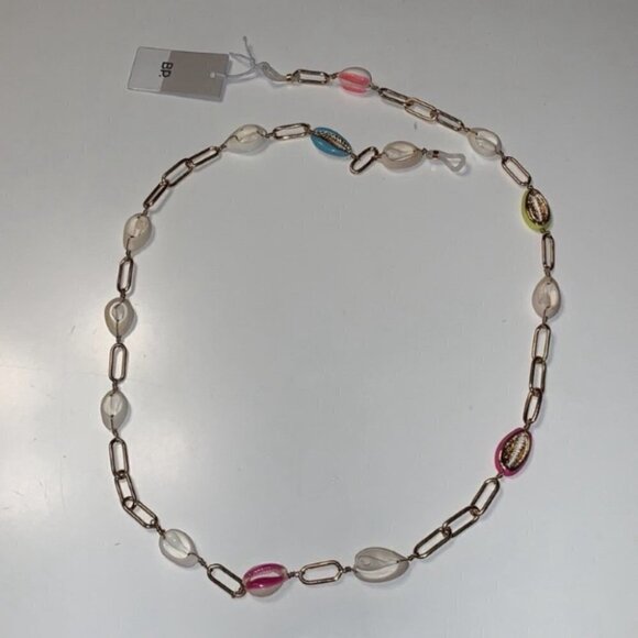 Bp Colorfull Freshwater Puka Shell  Pearl Necklace - Picture 4 of 9